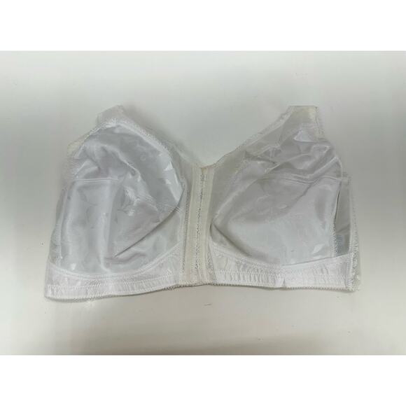 Playtex 18 Hour Womens Bra Size 44D White Front Clasp Wirefree 4695 - Picture 1 of 9